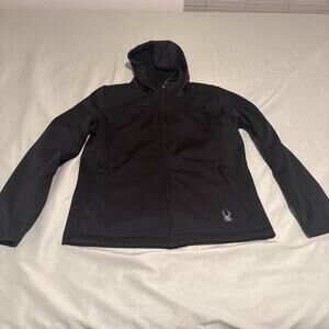 SPYDER Women's Alyce Full-zip Soft Shell Waterproof Hooded Blk Jacket